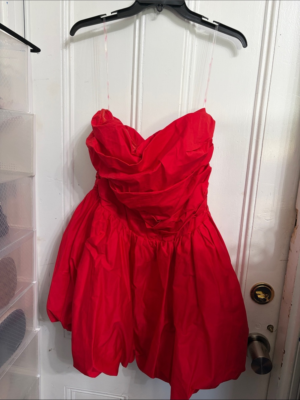 Fashion Nova Red Strapless Party Dress
